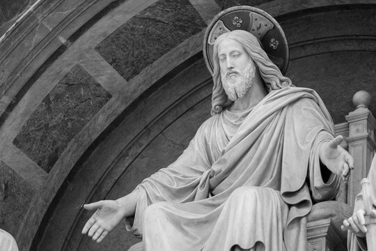 Christ Enthroned. Part of the Monument to Pope Pius VIII (reigned 1829 &ndash;1830), sculpted by Pietro Tenerani in 1866, St Peter&rsquo;s Basilica, Vatican.