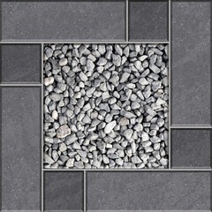 Simple decorative stone ceramic tile design. Suitable for minimalist home floors.
