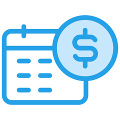 Obraz premium Payday Outline Blue Color Icon