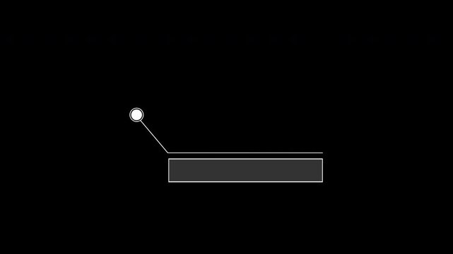 Simple HUD elements rectangle frame lines callout animation for text on  4K video. Animated callout for text. Motion graphics of digital HUD concept.
