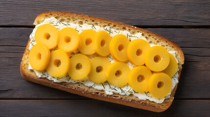 Leipajuusto, tasty finnish bread cheese, top view