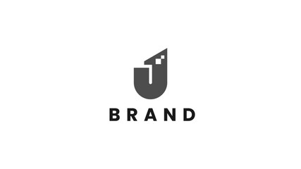 Modern U Construction and Technology Logo Template, Abstract Building Letter Monogram Vector Brand Identity © anwarch.std
