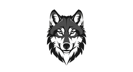 Fototapeta premium Fierce Wolf Head Emblem - Tribal Style Illustration