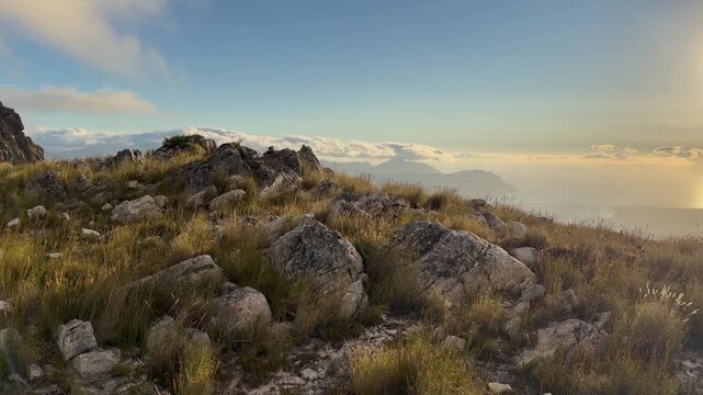 Sunset at Hanskop Mountains near Grabouw.