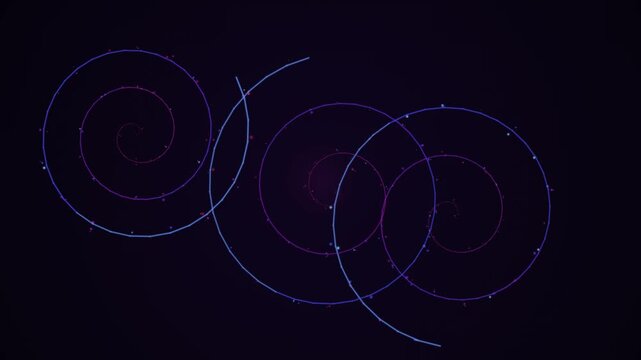 Glowing Blue Circles on Dark Background.