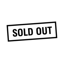 Obraz premium Minimalist Sold Out Stamp Icon in Rectangular Frame
