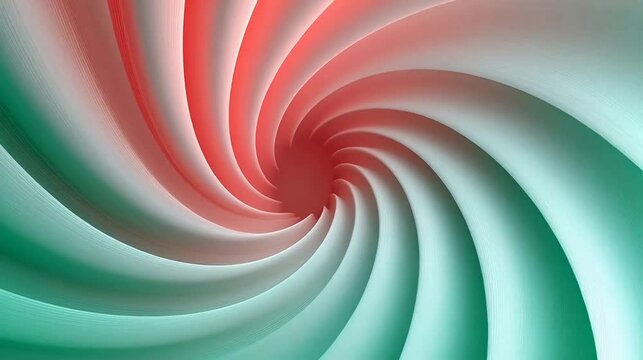 Abstract spiral pattern with red and green hues