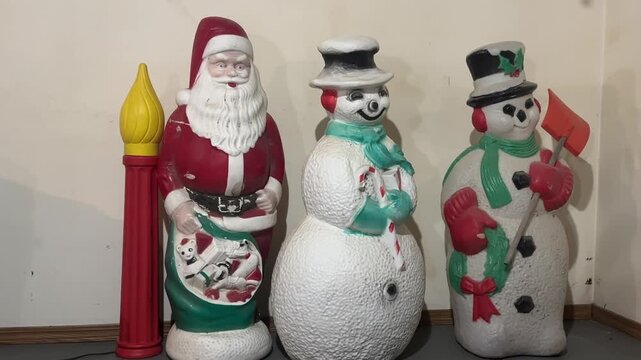 Vintage Christmas Blow Mould Decorations