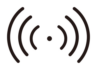 電波を発信するラジオのアイコン