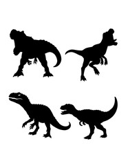 Dinosaur wild reptile monster silhouette © ComicVector