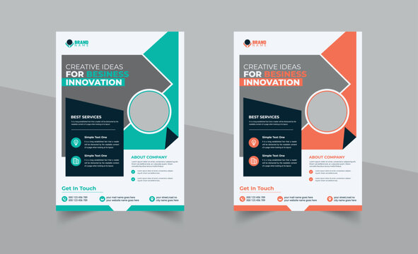 Business flyer template, Corporate flyer template design Layout