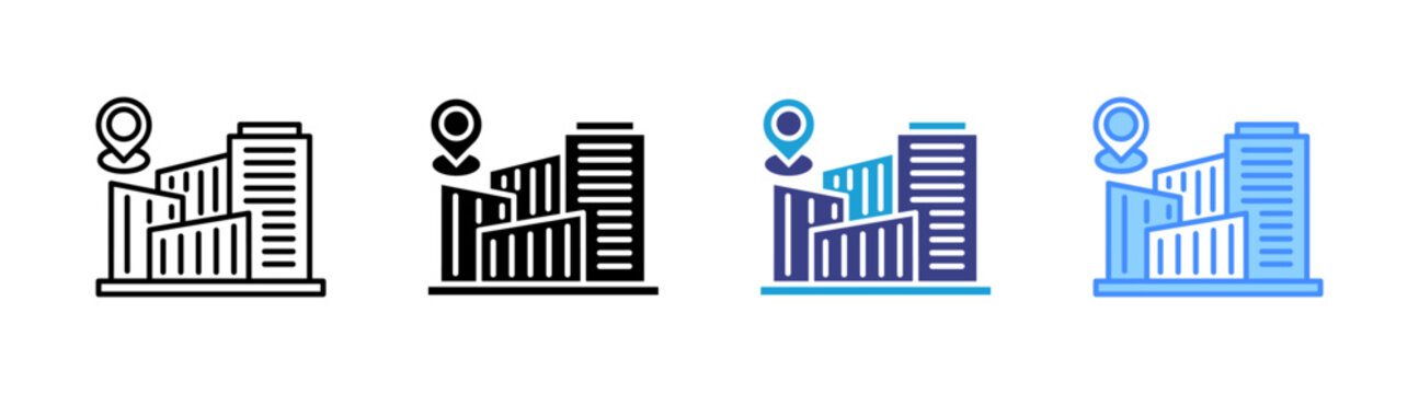 Office icon set multiple style collection