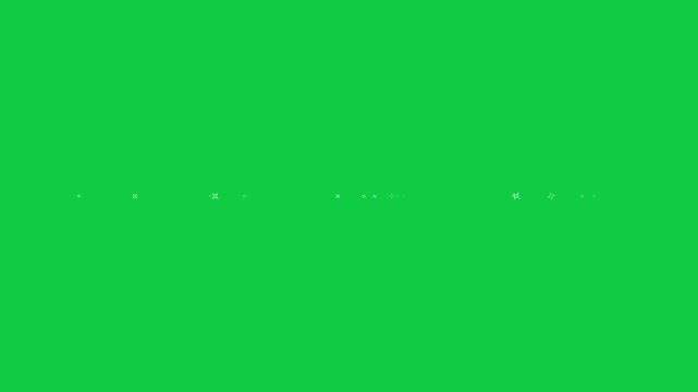 Sparkling Star Particle Line Ornament Animation on Green Screen Background