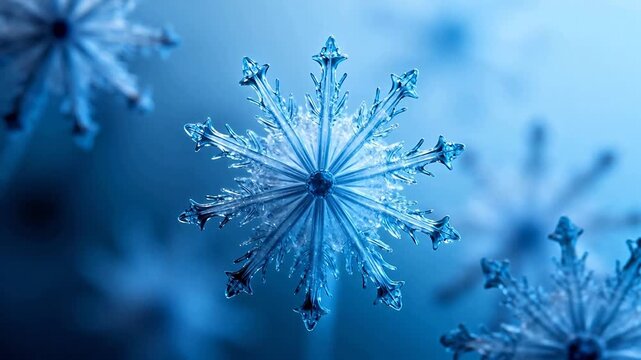 Closeup of a snowflake