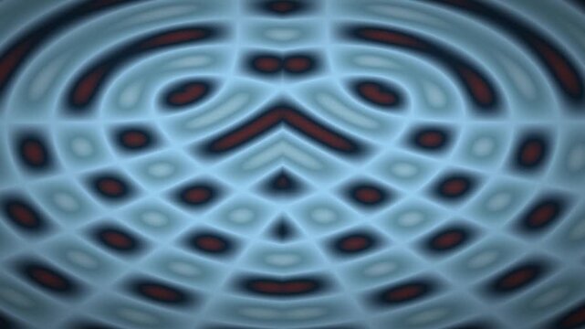 Wave interference pattern animation with vibrant fiesta sky color palette and cinematic vignette effect. Abstract energetic motion background ideal for music promo, event opener, and digital creative 