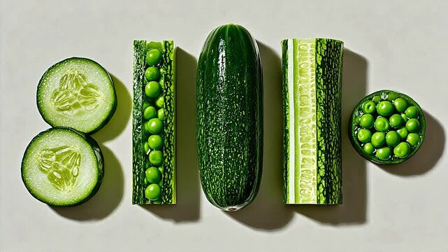 Cucumber and Peas Arrangement