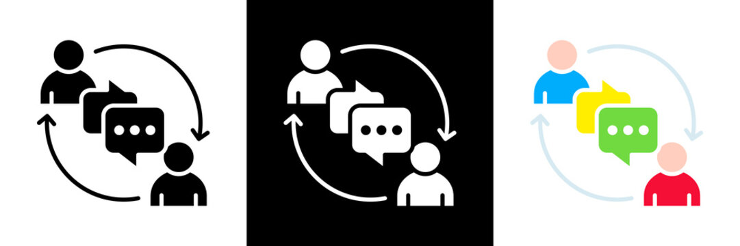 Communication Icon Set Glyph vector Illustration 