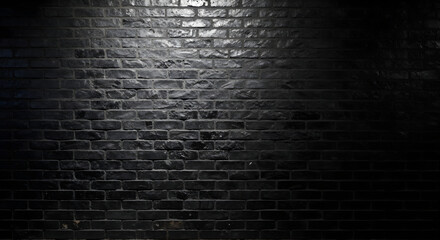 Brick wall with light shining through