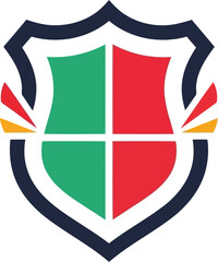 Stylish Shield Logo Design in Vibrant Colors for Branding and Identity