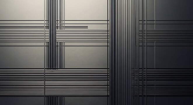 Monochrome intersecting lines on a textured surface create a modern feel