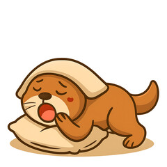Obraz premium Lazy Otter Not Ready for Suhoor 