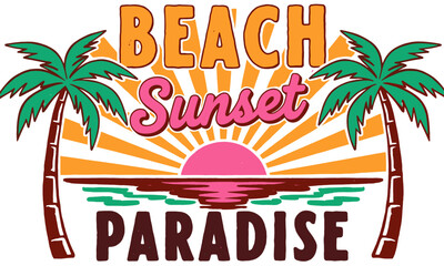 Obraz premium Beach club. Endless summer artwork. Tropical vintage design. Surfing club artwork. Summer vibes artwork. Ocean wave artwork.