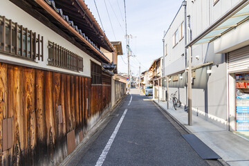 Obraz premium 京都市下京区のローカルな町並み