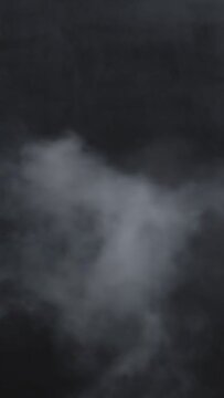 white smoke with a black background