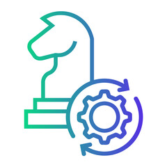 Fototapeta premium project Line Gradient Icon