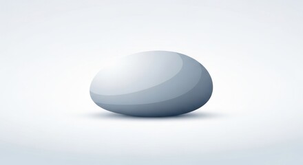 Smooth stone illustration on white background design element for concepts