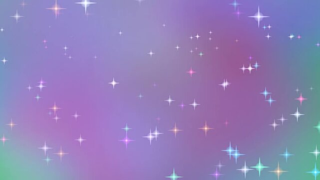 Dynamic abstract background showcasing sparkling light particles in gentle motion across a vibrant pastel gradient, an enchanting digital visual art.
