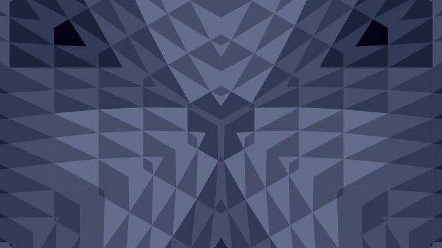Seamless abstract geometric design featuring a blue triangle pattern and mosaic texture for a modern vector wallpaper backdrop