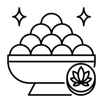 This Bhang icon is suitable for Holi Indian Festival.