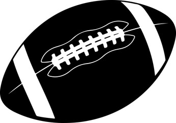 American football ball silhouette vector illustration