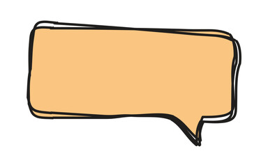 Vibrant orange speech bubble for creative communication and expression