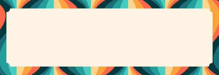 Minimalist Retro Line Curved Composition in Vintage Background