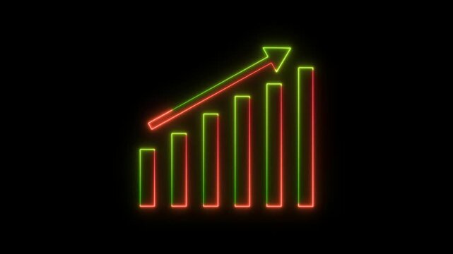 Bar chart for growing business progress