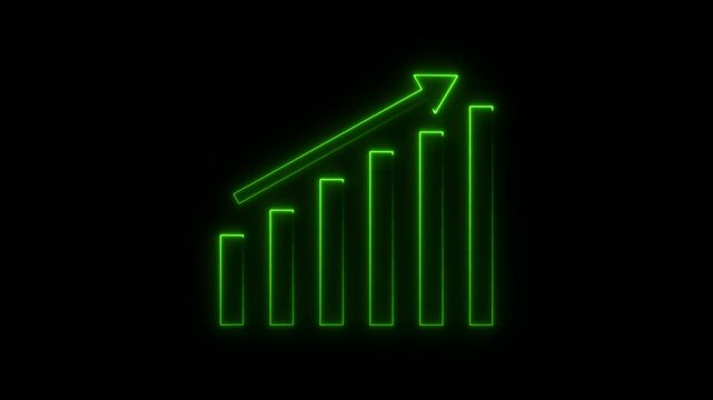 Bar chart for growing business progress