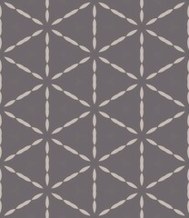 Seamless blue geometric stone pattern background with ornamental vintage shapes