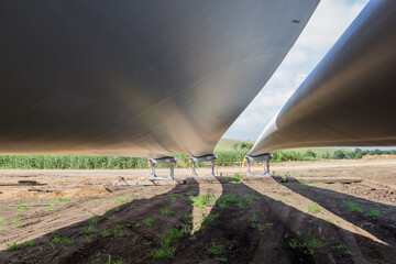 underneath wind turbine blade © Peter