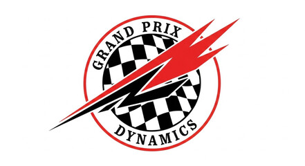 Grand Prix Dynamics Logo with Lightning Bolt and Checkered Flag. © Ajik