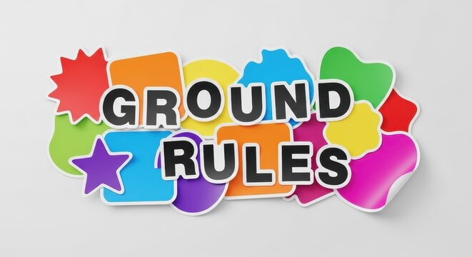 Colorful Ground Rules Illustration for Educational and Informational Purposes.