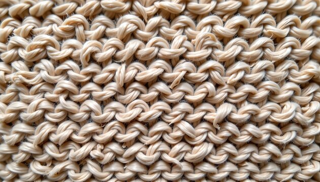 A close up view of two different textures and colors. On the left side, there is a fabric with a smooth, woven appearance in beige tones