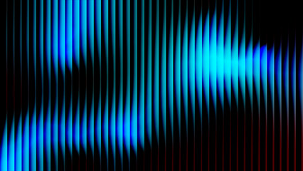 abstract dynamic blue cyan vertical sound wave dark background