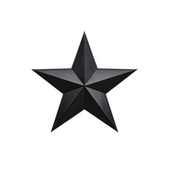 Obraz premium Highly detailed black star illustration with intricate texture and shading, isolated on transparent background isolated on transparent background, isolated on white background