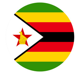 Fototapeta premium button Zimbabwe flag icon vector illustration 