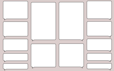 いろんなサイズのシンプルな四角いフレームセット。