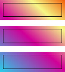 Obraz premium 3 Stripe Blocks, Gradient Color Layer Panels