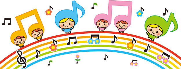 Obraz premium 誕生日, フレーム, 子供, 友達, 虹, 花, 五線譜, キャラクター, 幼稚園, 保育園, 卒園式, 卒園, 入園, 入園式, 音楽, 音符, 元気, かわいい, 笑顔, 飛ぶ, 遊ぶ, 可愛い, ともだち, おめでとう, 仲良し, 園児, 児童, 楽しい, 嬉しい, パーティー, バンザイ, 人物, なかよし, 幼児, メッセージ, 飾り枠, 看板, お知らせ, 枠, イラスト, キッズ, 