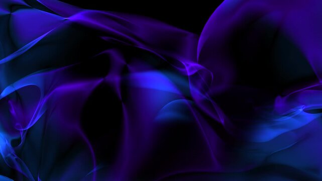 Dark blue wavy fabric textured forms flowing slowly. Corporate technology backdrop suitable for presentations, branding, digital visuals.